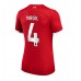 Liverpool Virgil van Dijk #4 Voetbalkleding Thuisshirt Dames 2023-24 Korte Mouwen